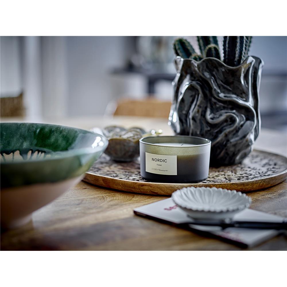 Bloomingville Soumia Deko-Vase, Grau, Steingut D16,5xH19 cm