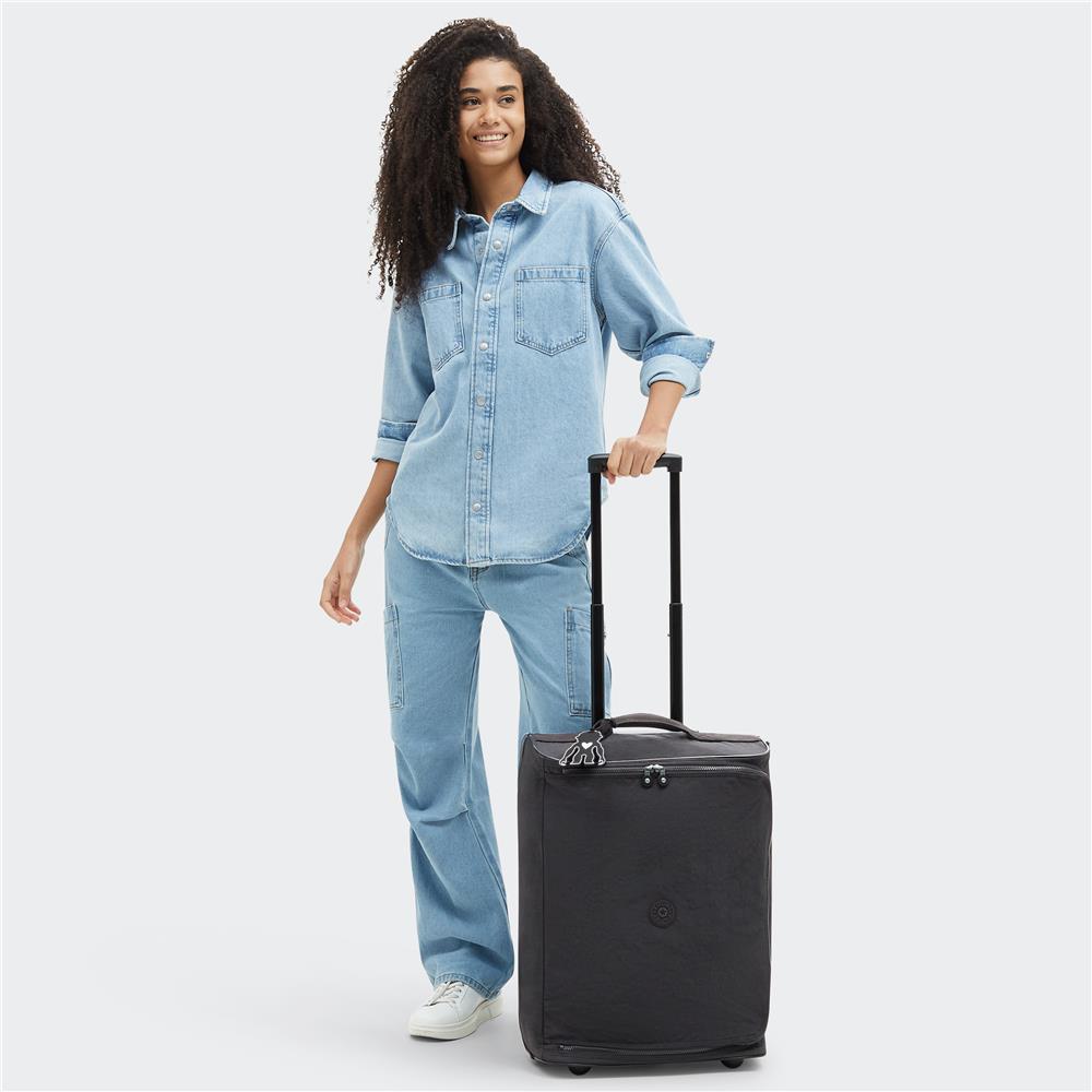 Kipling TEAGAN C, Kleine Reisetasche, Black Noir (schwarz), 33L, Handgepäck, 4-Rollen