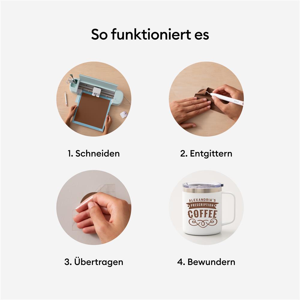 Cricut Premium Vinyl Permanent in Hauttöne 10 Blätter je 30,5x30,5cm