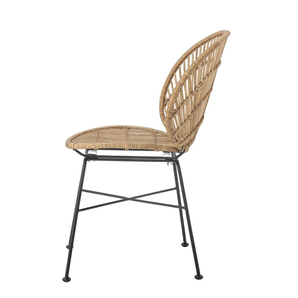 Bloomingville Fiore Esszimmerstuhl aus Rattan in Natur – bequemer Stuhl für Esszimmer