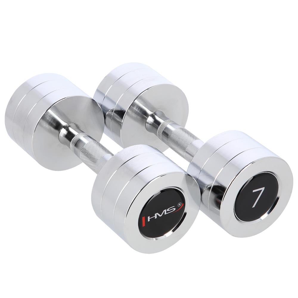 Kurzhantel Set 2x 7 kg verchromt Stahl | HMS CHD