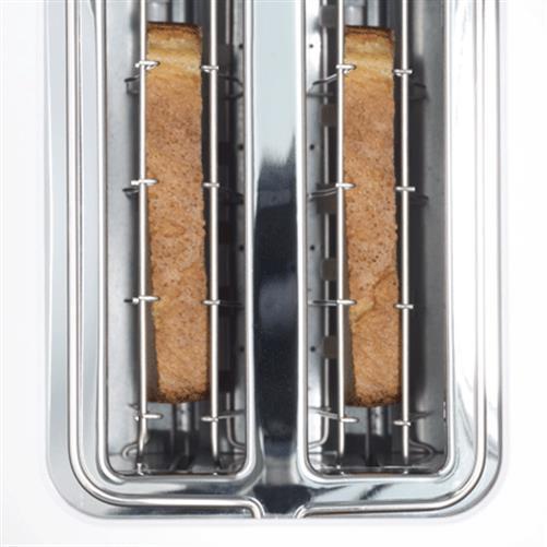 GRAEF 2-Scheiben-Toaster TO61 Weiß Brötchenaufsatz Auftaufunktion wärmeisoliertes Gehäuse