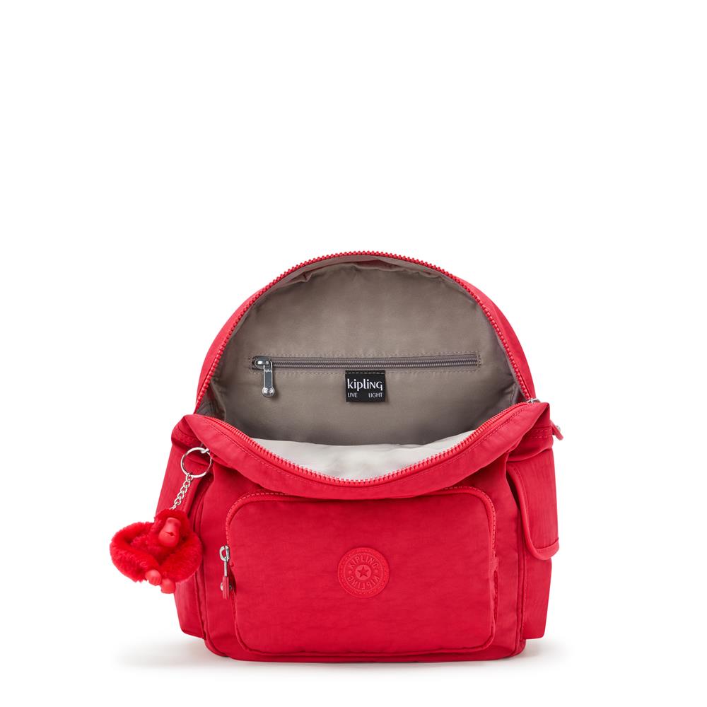 Kipling CITY PACK S, Kleiner Rucksack, Red Rouge (rot), 9L, Kompakt & Stylisch