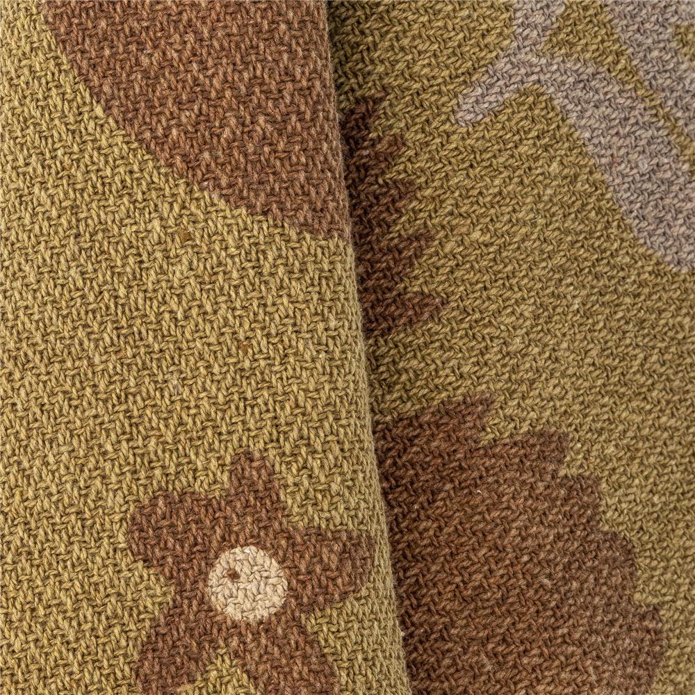 Bloomingville Lark Tagesdecke in Gelb, 160x130cm, aus recycelter Baumwolle, mit Fransen