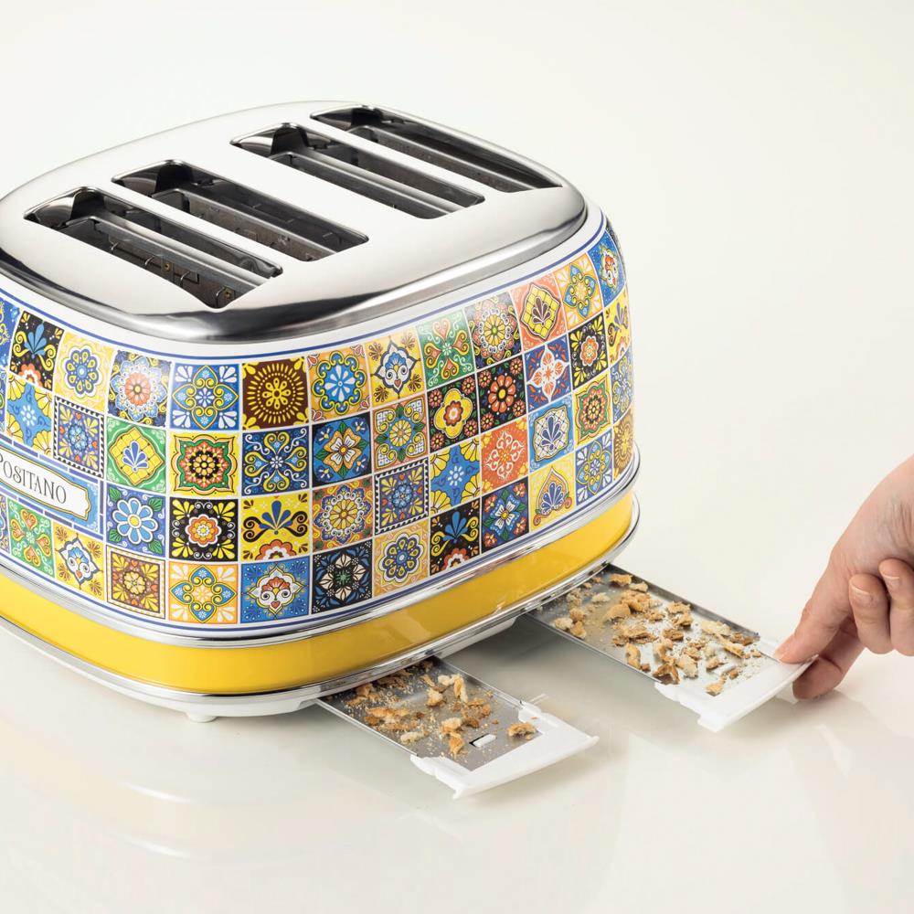 Ariete Positano Toaster, Mediterranes Design, 4-Scheiben-Toaster mit 6 Bräunungsstufen