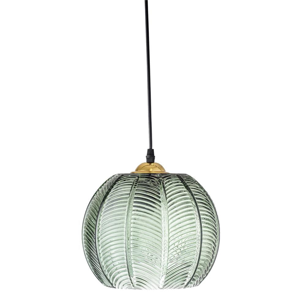 Bloomingville Adar Hängeleuchte grün D22 cm aus Glas – Pendelleuchte für Esszimmer & Wohnzimmer