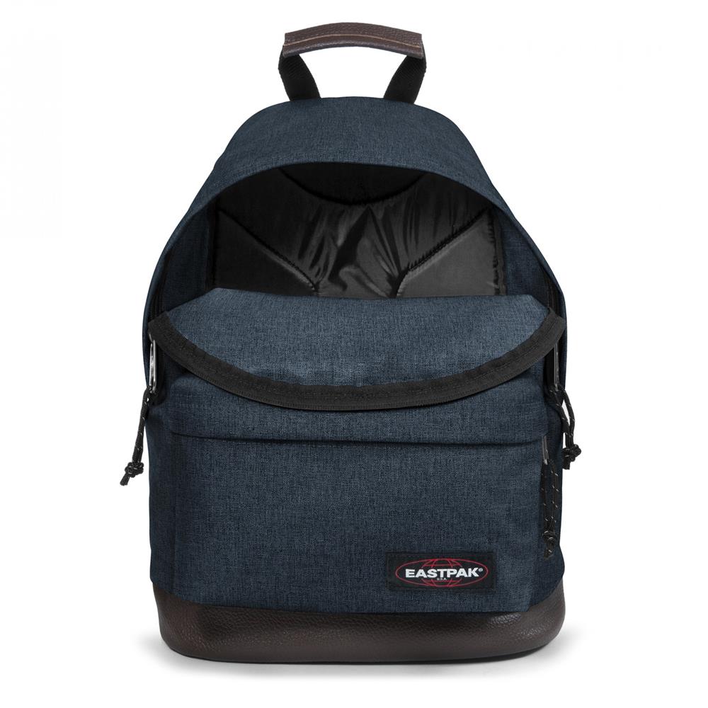Eastpak WYOMING, Rucksack, Triple Denim (blau), 24L, mit Leder-Unterseite