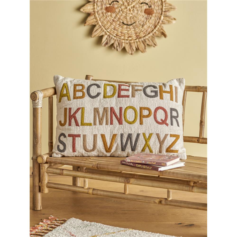 Bloomingville MINI Lexi Kissen, Natur, Baumwolle, 60x40 cm, Kinderzimmer, dänisches Design