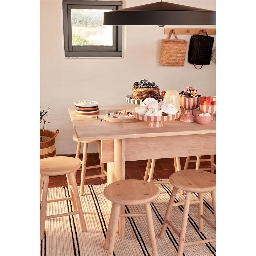 OYOY Toppu Schale - 12,6x10 cm, Caramel/Rosa gestreift - vielseitig als Dekoschale, Blumentopf, Vase