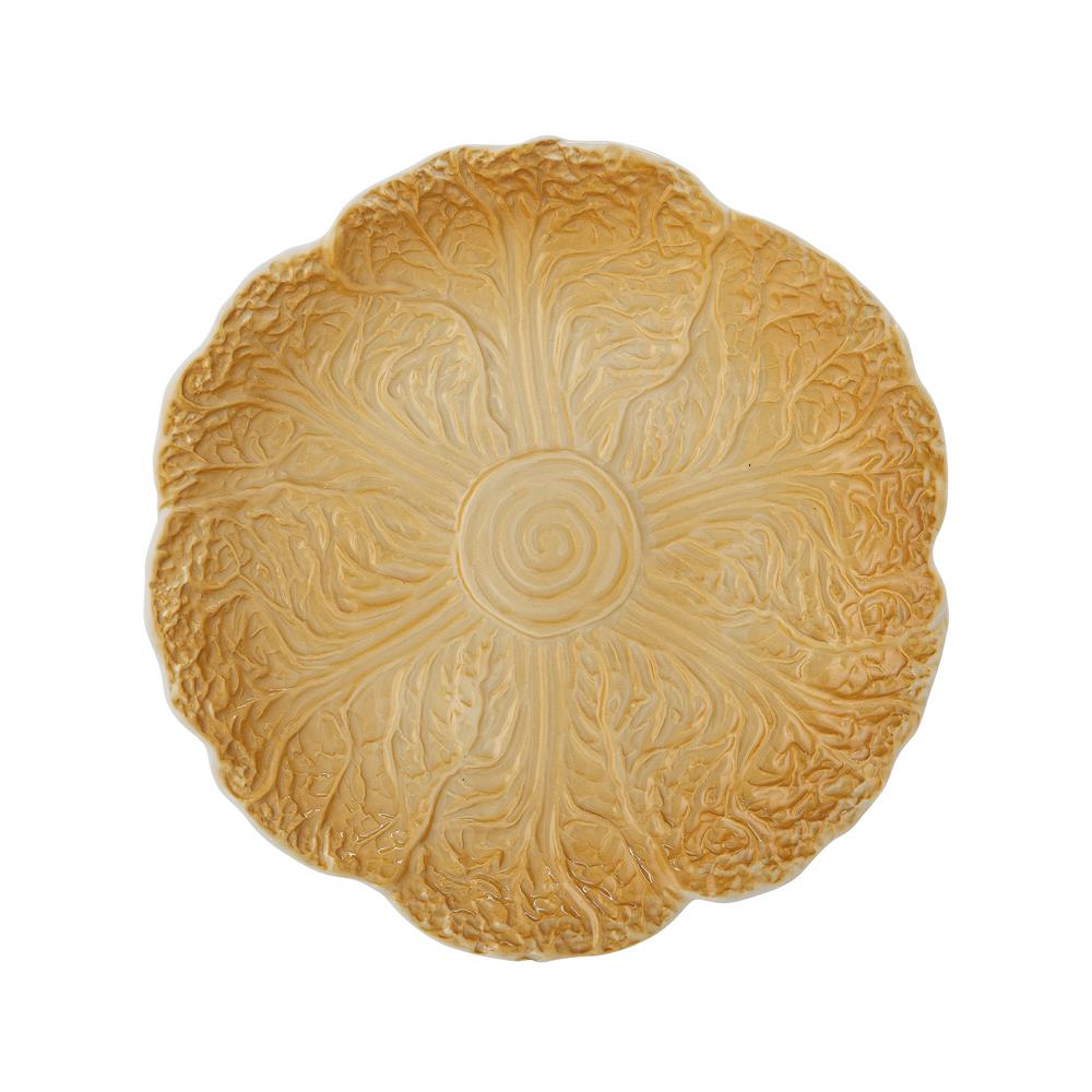 Bloomingville Savanna Teller Gemüseblatt Braun Steingut Dekoteller Dekoschale dänisches Design