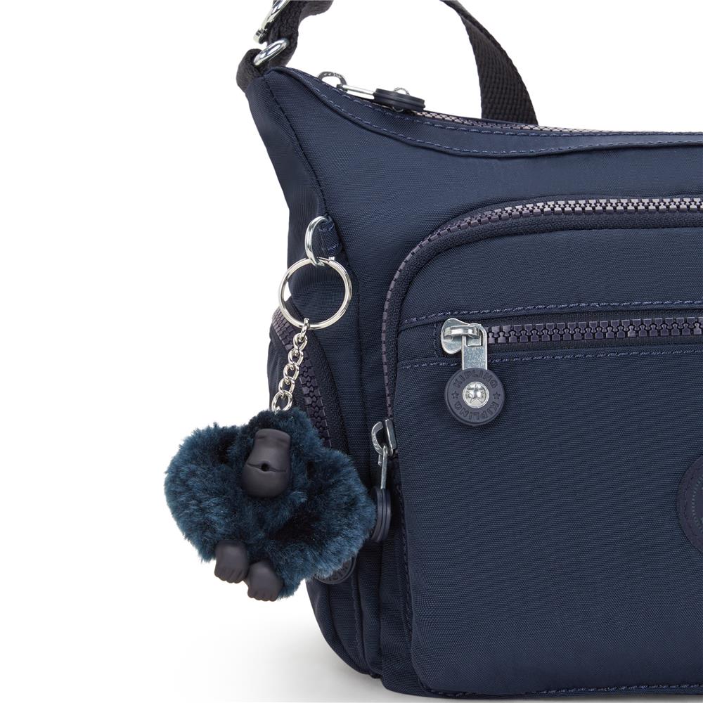 Kipling GABBIE S, Kleine Umhängetasche, Blue Bleu 2 (blau), Schultertasche mit vielen Fächern