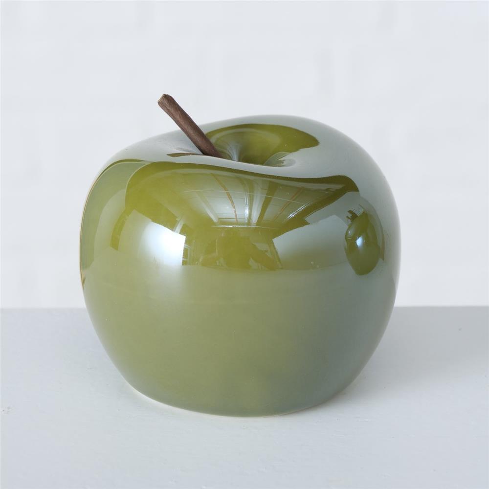 BOLTZE Dekoaufsteller Apfel Perly 2er Set grün Tischdekoration Früchte