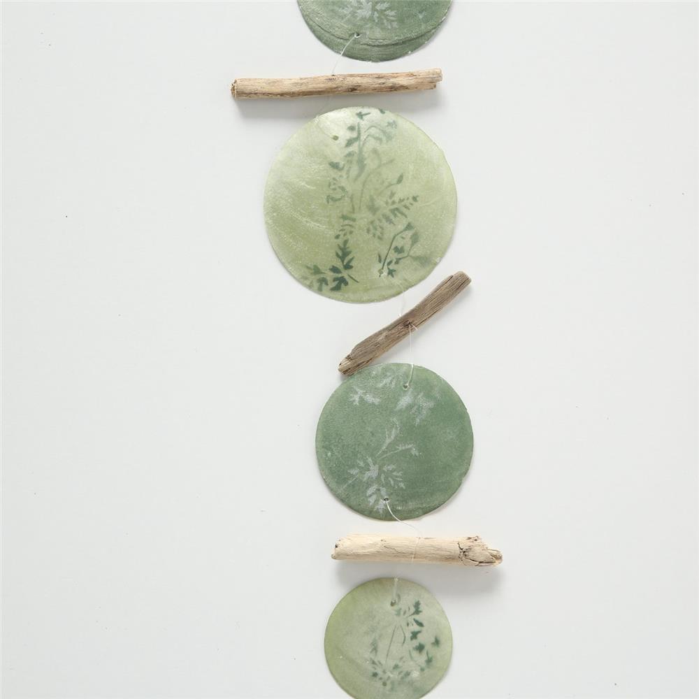 BOLTZE Capiz-Girlande Fine 180cm Muscheln Floral Blumen Hängedekoration | 1 Stück zufällige Variante