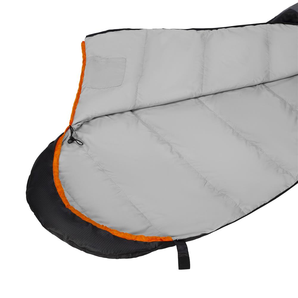 NILS CAMP Ultra Light Schlafsack Grau-Orange - leichter Sommerschlafsack für Camping & Trekking