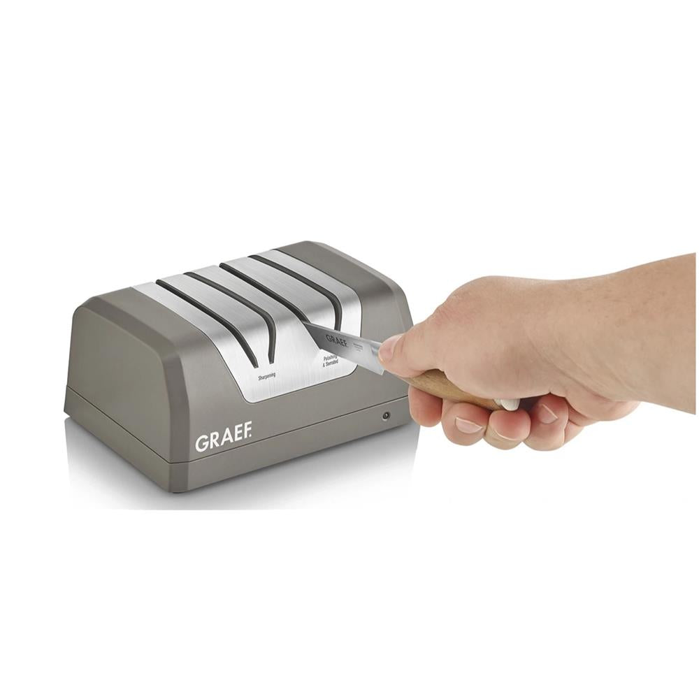 GRAEF Messerschärfer SG820 - akkubetriebener Messerschärfer für Küche, Camping & Outdoor