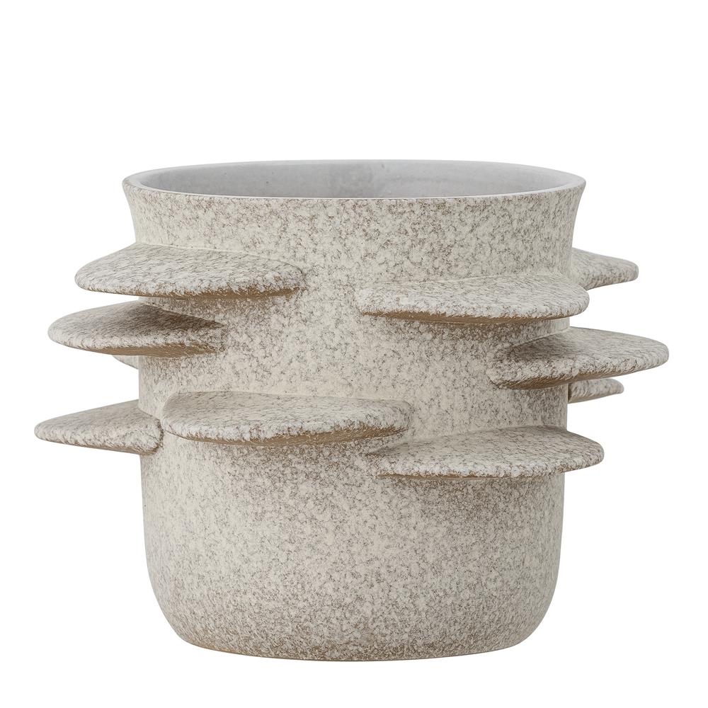 Bloomingville Herold Blumentopf in Natur 10,5x15cm aus Steingut