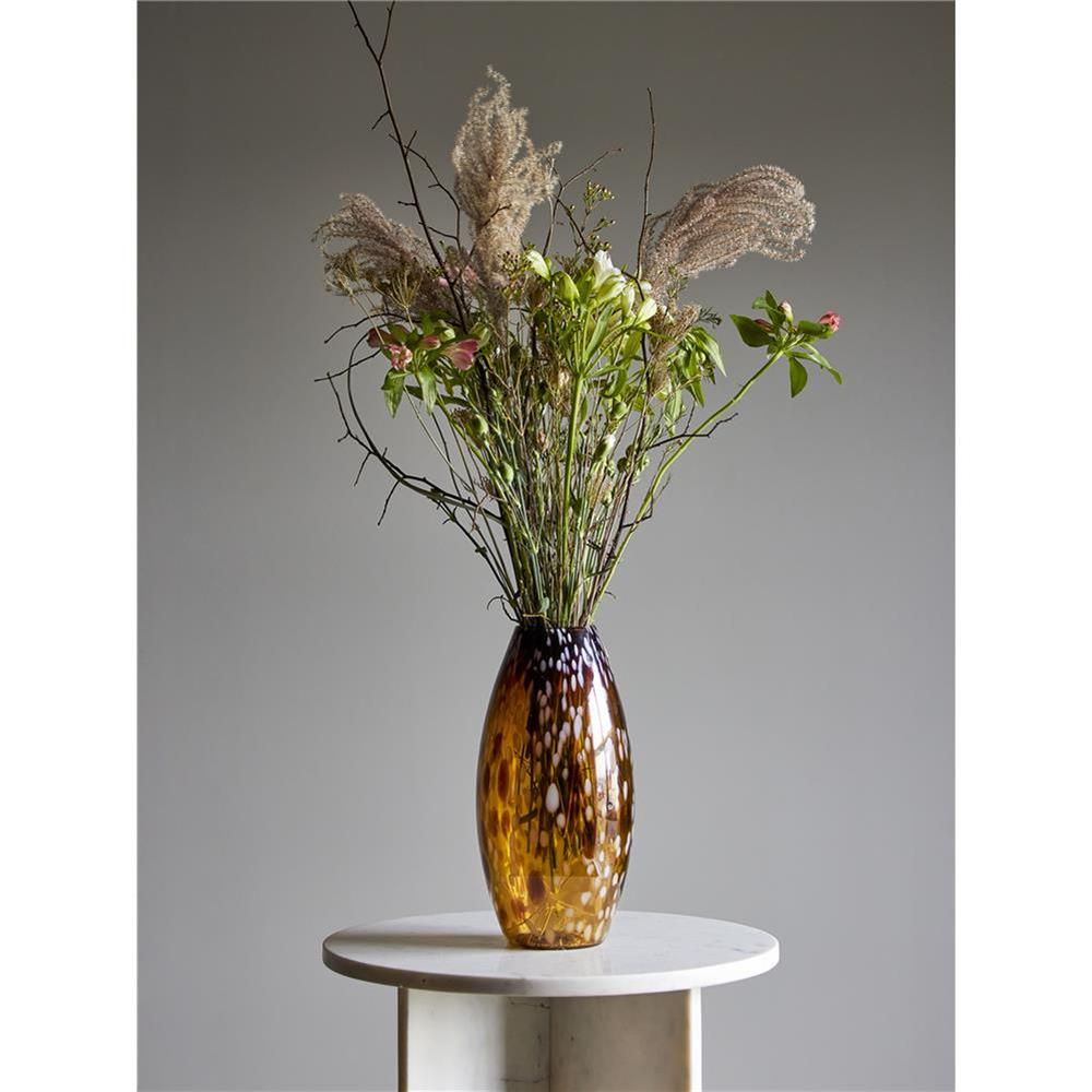 Bloomingville Daraz Vase in Braun 32cm aus Glas