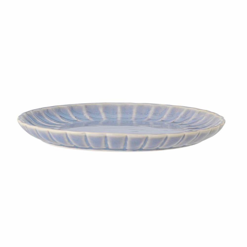 Bloomingville Latina Teller, Blau, 27 cm, Steingut, Speiseteller, dänisches Design