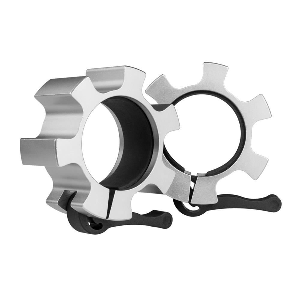 Langhantelverschlüsse 50 mm Silber Aluminium Schnellverschluss, 2 Stück | HMS ZG1500
