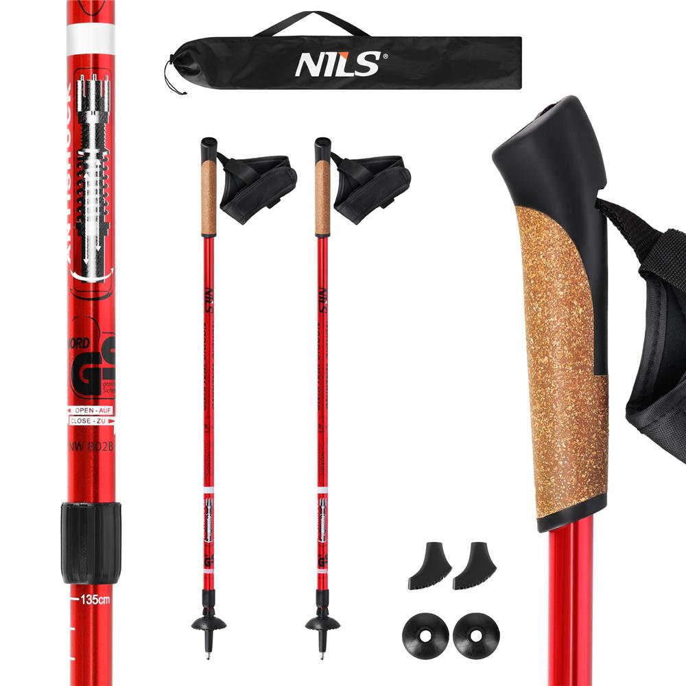 Nordic Walking Stöcke verstellbar Anti-Shock Walkingstöcke | NILS NW802