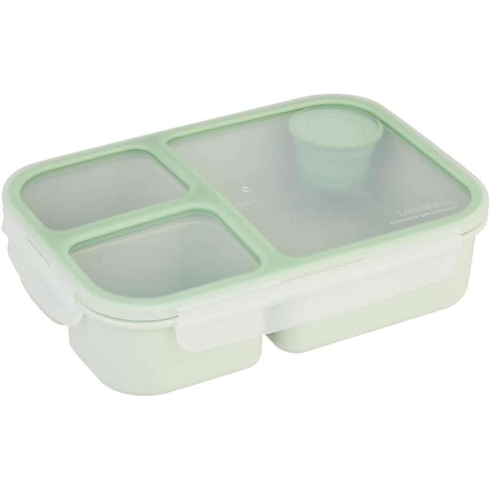 LocknLock Lunchbox 980ml, 3 Fächer, Saucenbehälter, BPA-frei