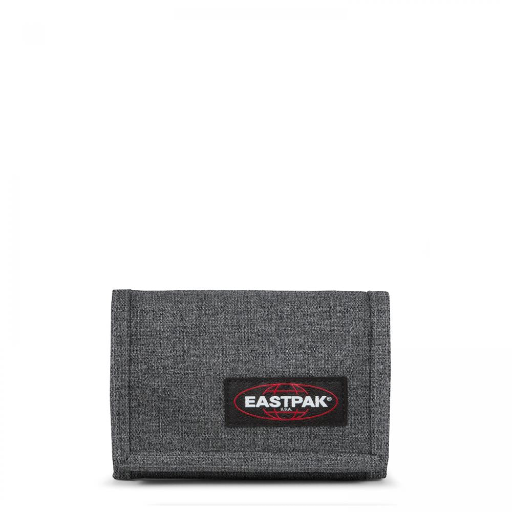 Eastpak CREW SINGLE, Geldbörse, Black Denim (grau), Dreifach faltbares Portemonnaie