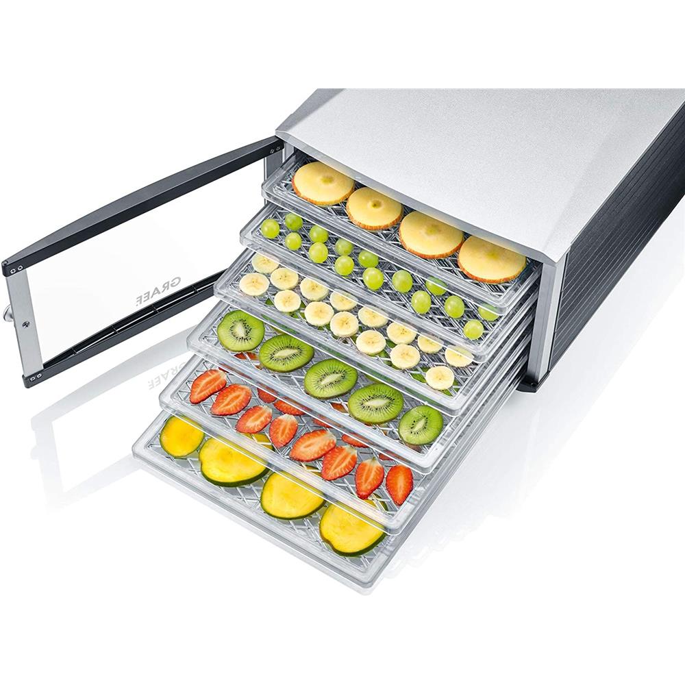 GRAEF DA 506 Dörrautomat in Silber mit 6 Einschüben, Timer und Temperatureinstellung