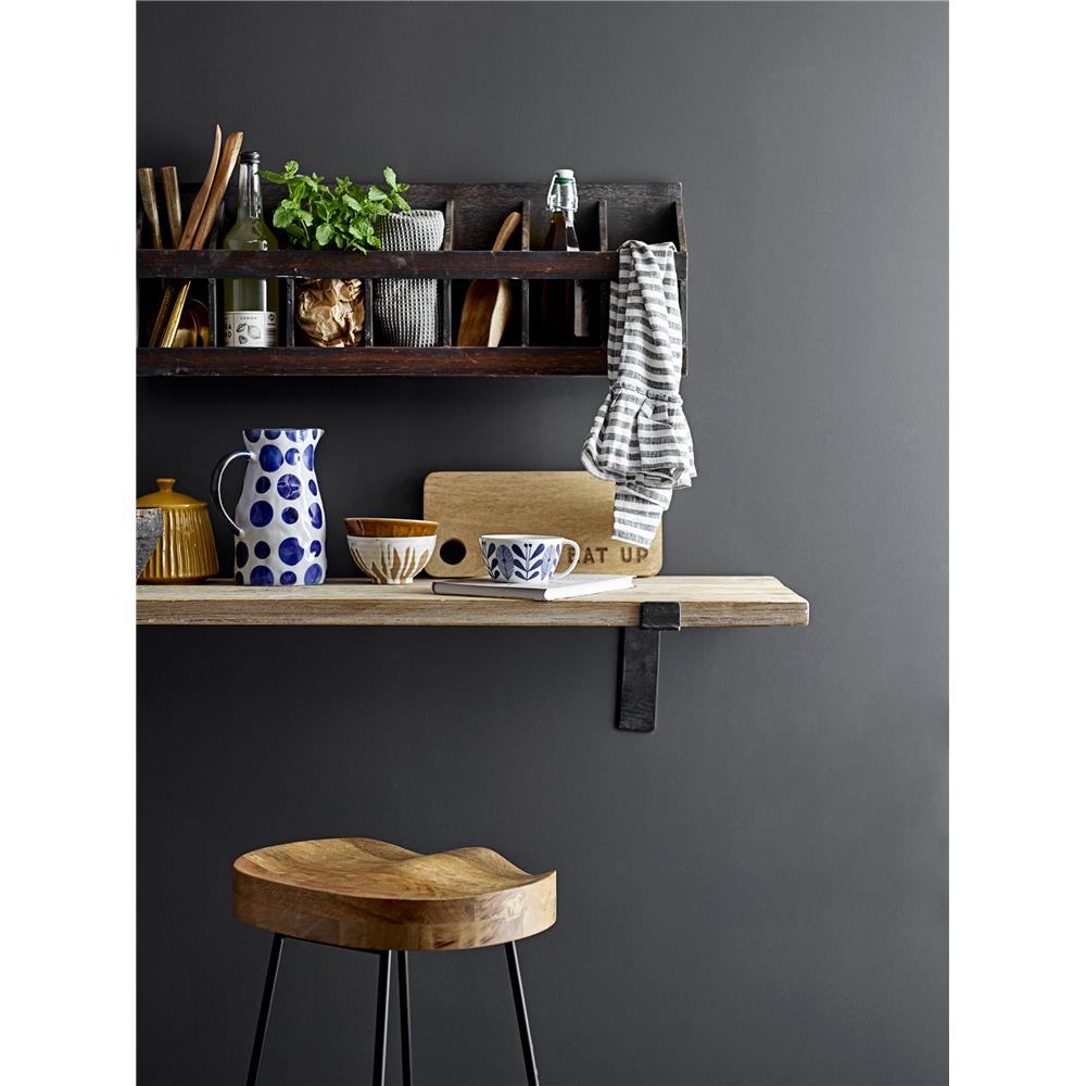 Bloomingville Camellia Tasse weiß/blau 300ml Porzellan Kaffeetasse Teetasse dänisches Design