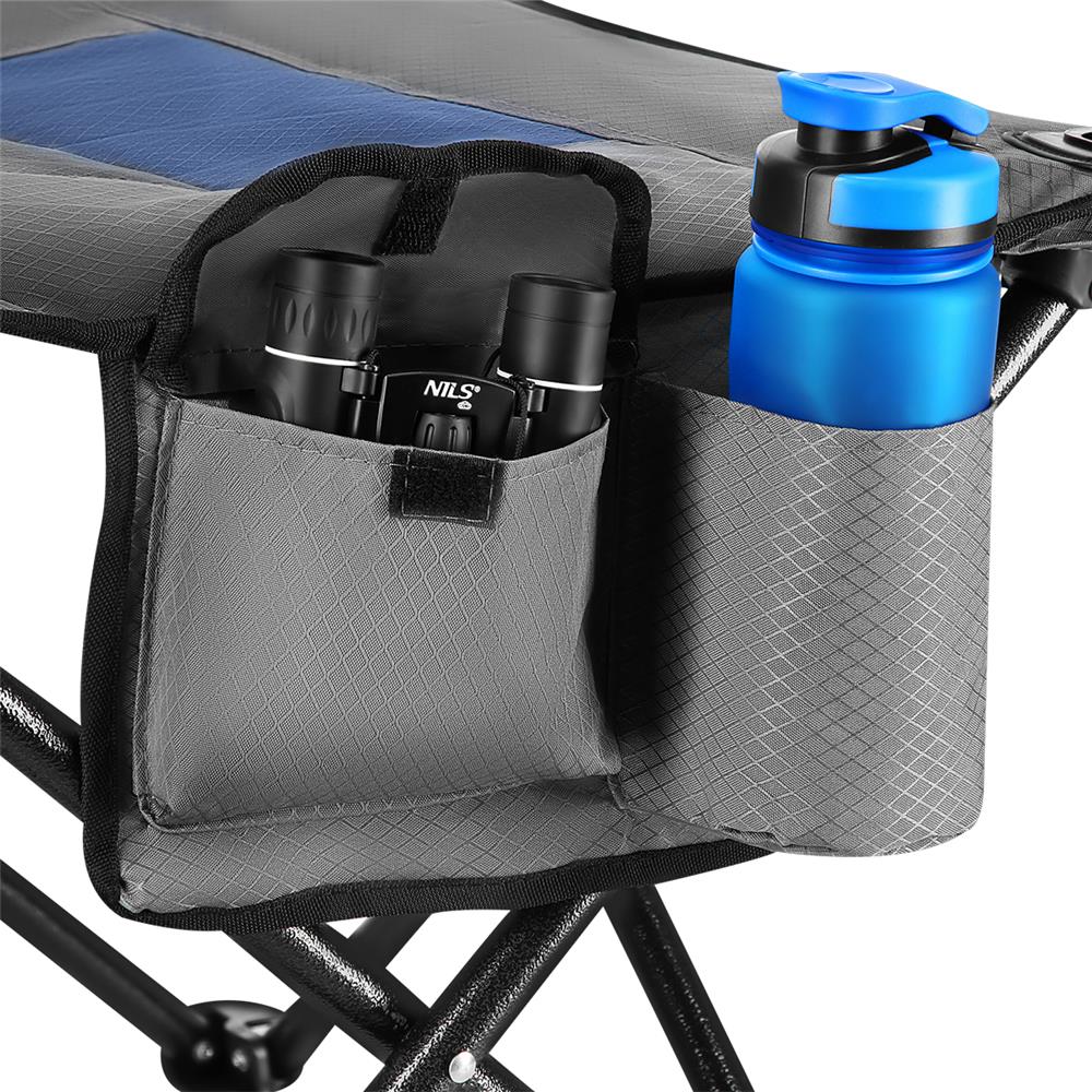 NILS CAMP Campingstuhl Blau - gepolsterter Klappstuhl mit Tasche für Camping, Garten & Angeln