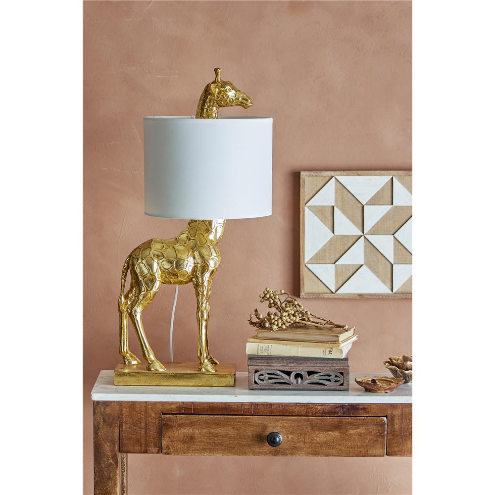 Bloomingville Silas Tischlampe Gold Polyresin Giraffe Dekolampe Tischleuchte dänisches Design