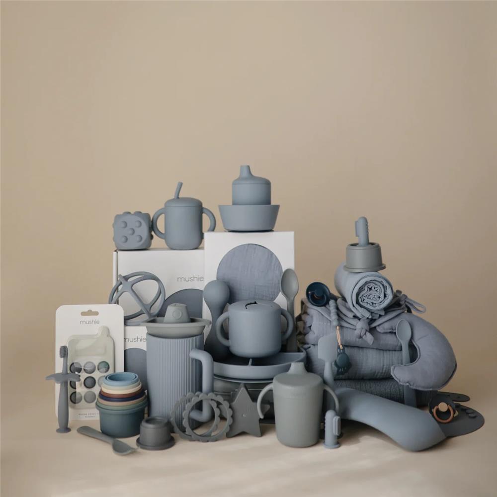 Mushie Musselin-Kinderbettlaken, Tradewinds, 120x60cm Spannbettlaken