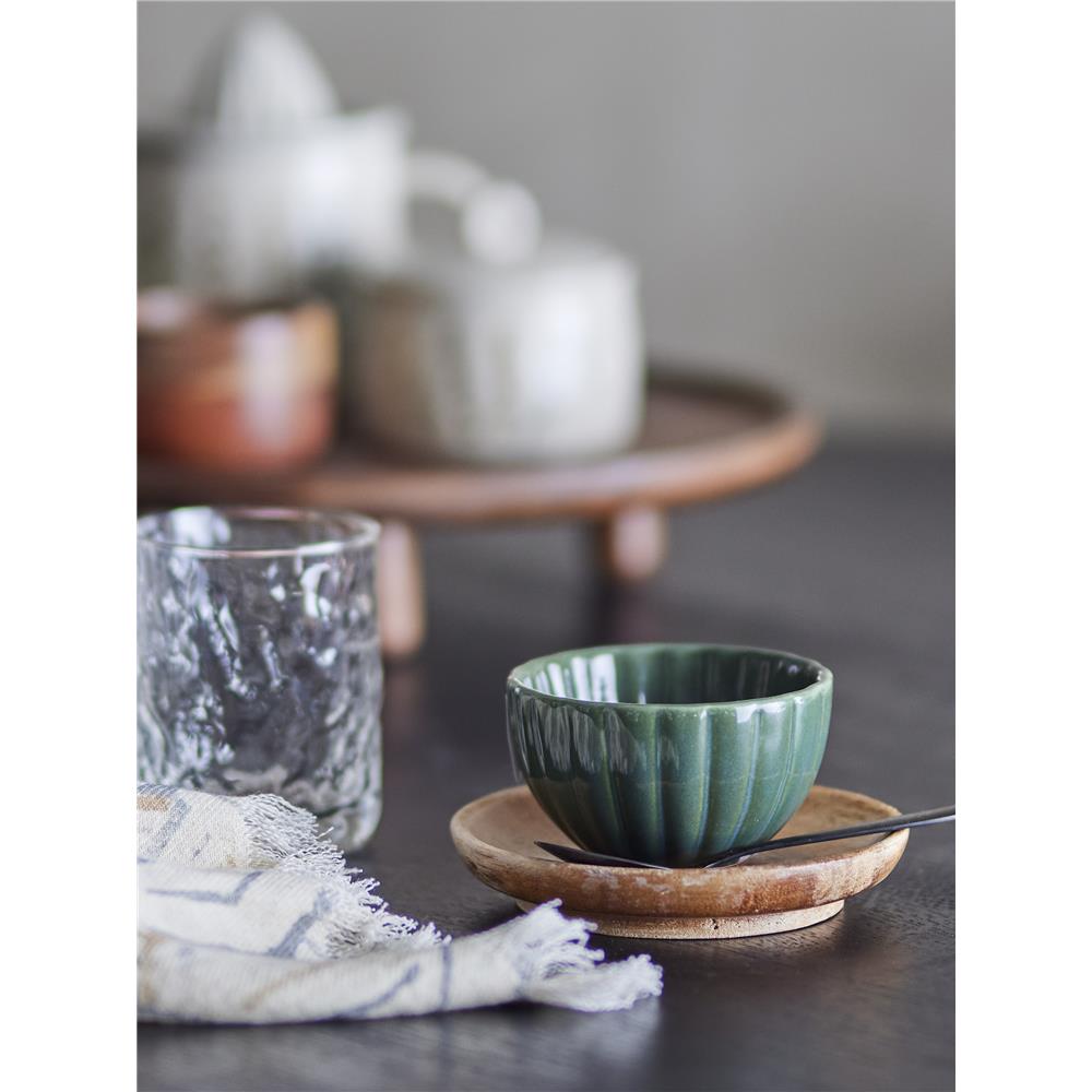 Bloomingville Latina Schale, Dunkelgrün, Steingut, 165 ml, dänisches Design