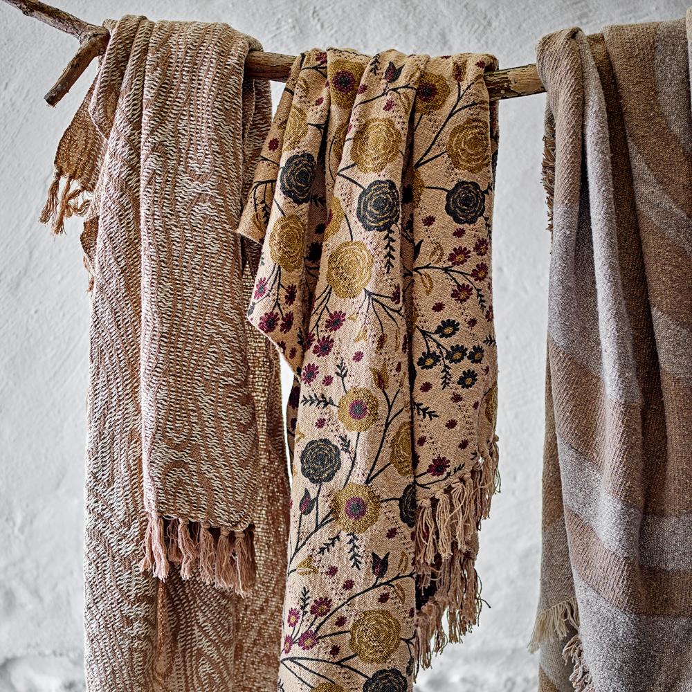 Bloomingville Salobre Decke Braun Baumwolle Wohndecke 160x130cm