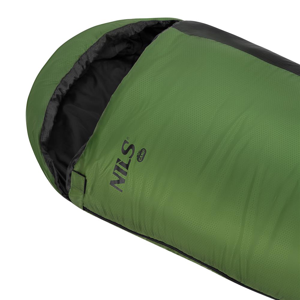 NILS CAMP Ultra Light Schlafsack Schwarz-Grün - leichter Sommerschlafsack für Camping & Trekking