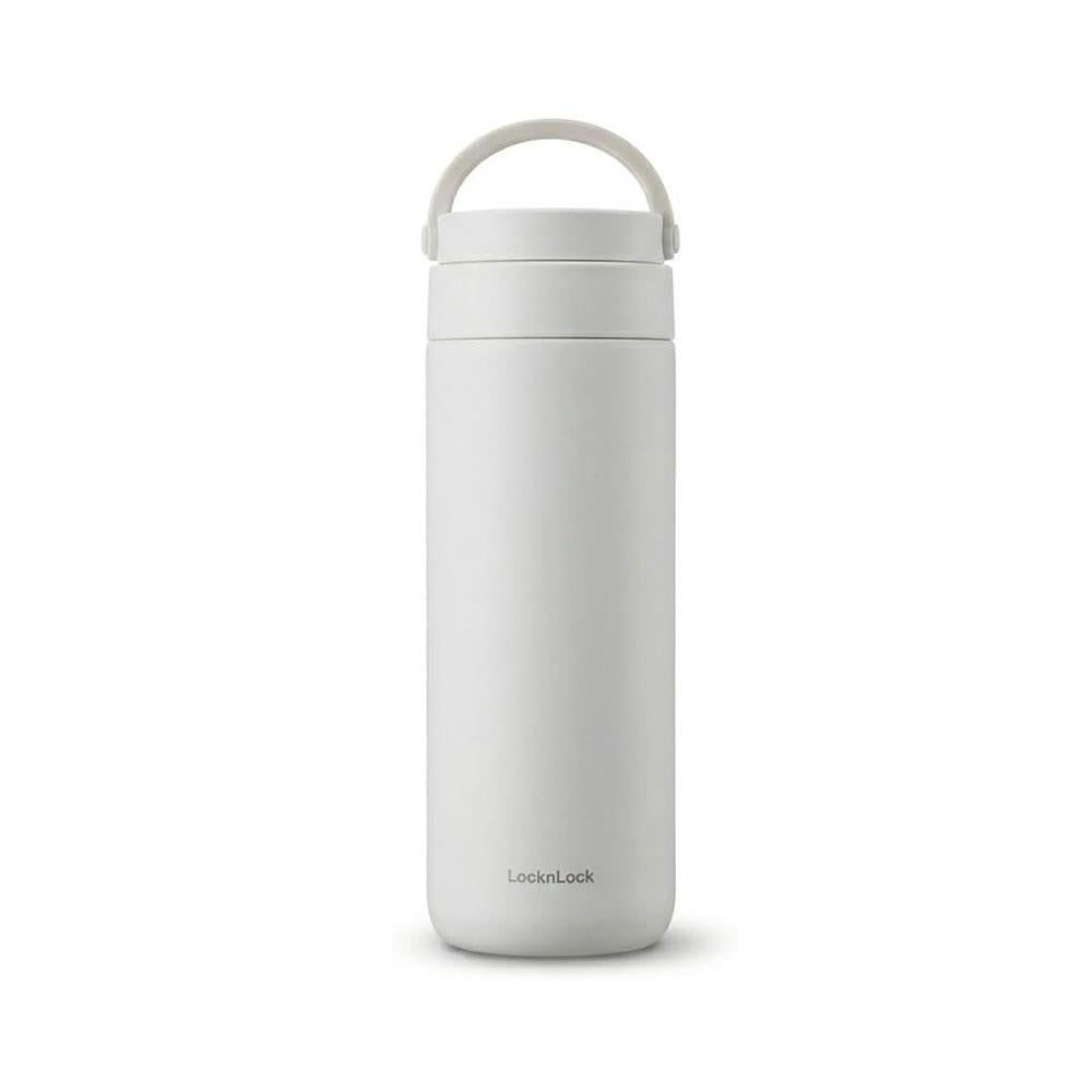 LocknLock Metro Thermobecher 475 ml Weiß - Edelstahl Tumbler auslaufsicher mit Griff