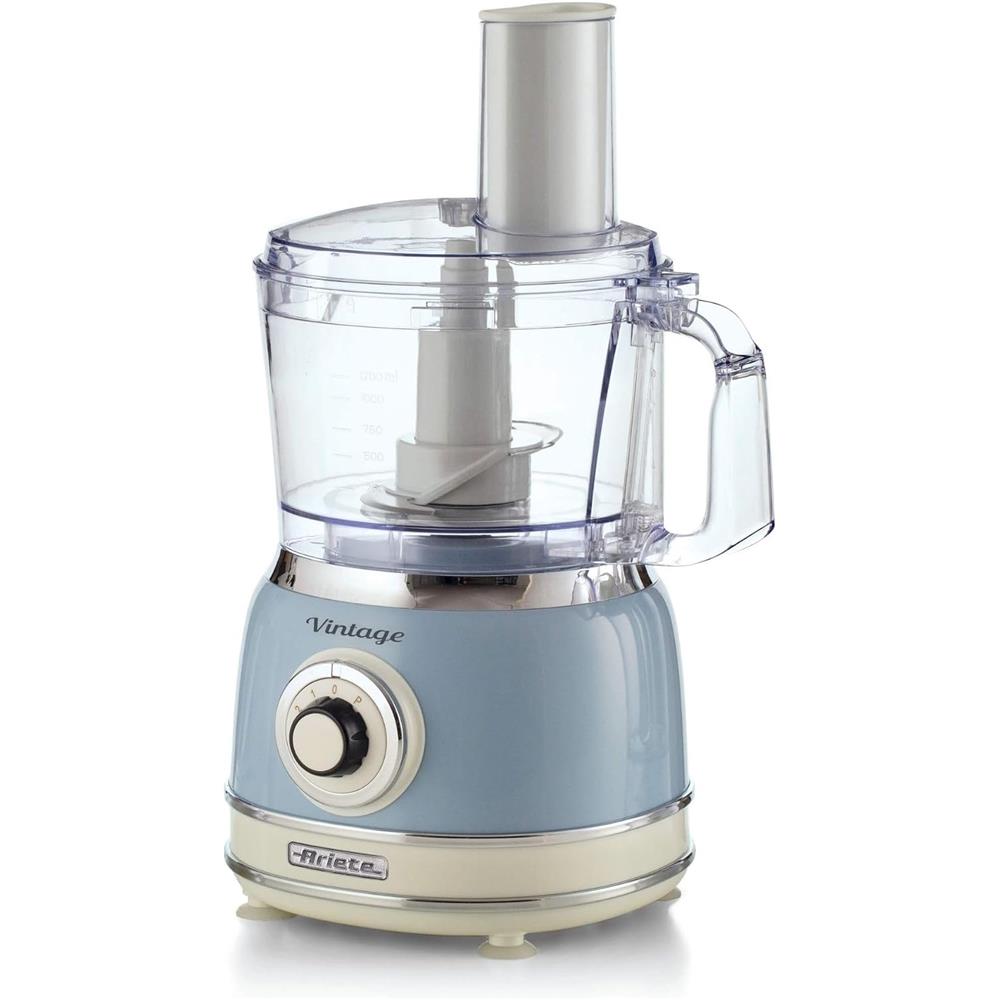Ariete Vintage Multifunktions-Küchenmaschine, Blau, 2,1L, 1000W, Universalküchenmaschine