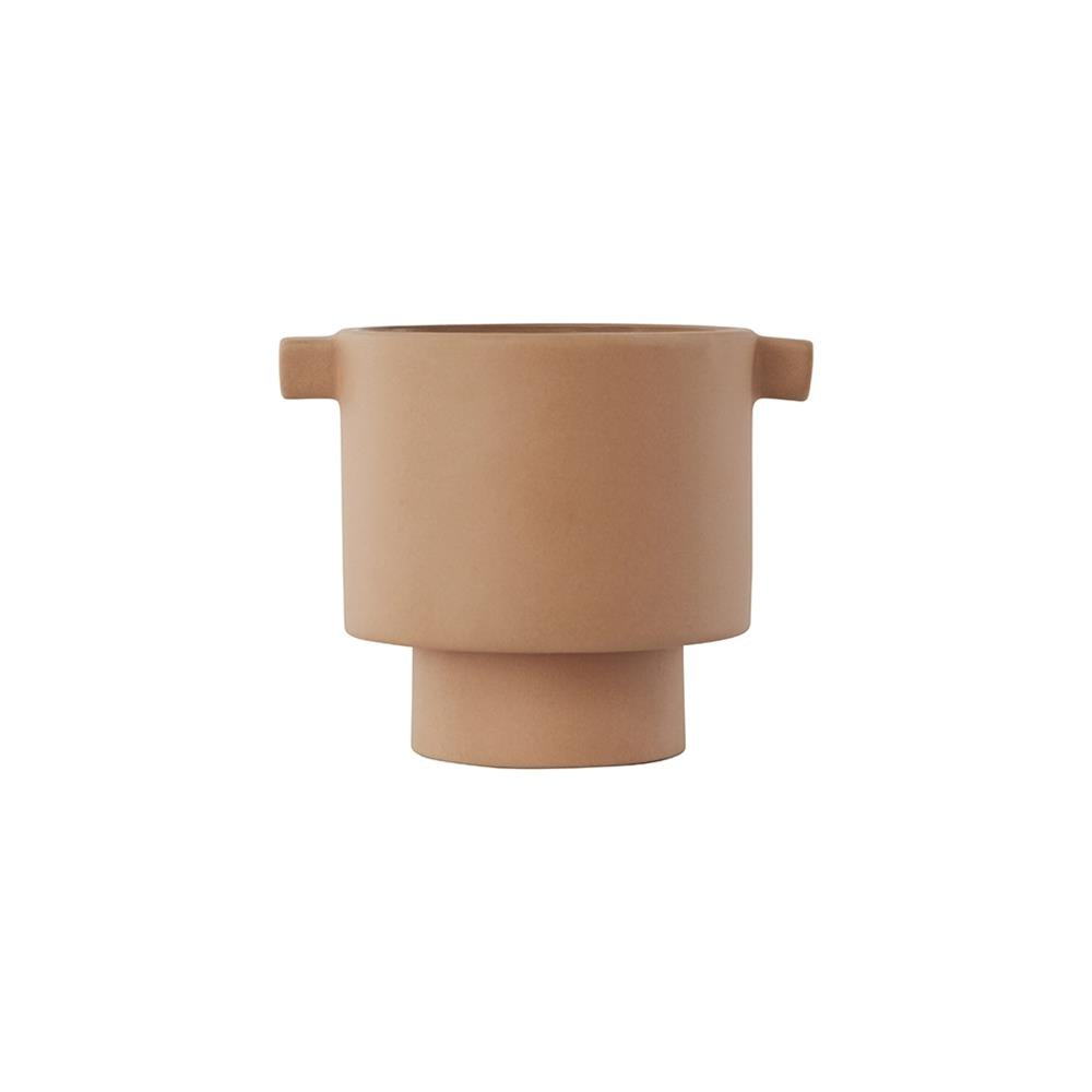 OYOY Inka Kana Blumentopf Small 10,5x10,5 cm Braun Keramik Übertopf Pflanztopf Dekotopf