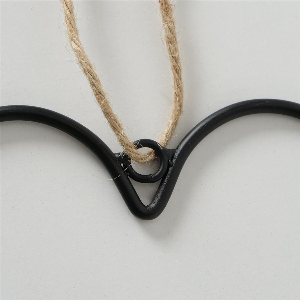 BOLTZE Dekoanhänger Curo 3-teiliges Set Herz-Dekoration Schwarz Eisen Skandinavisches Design