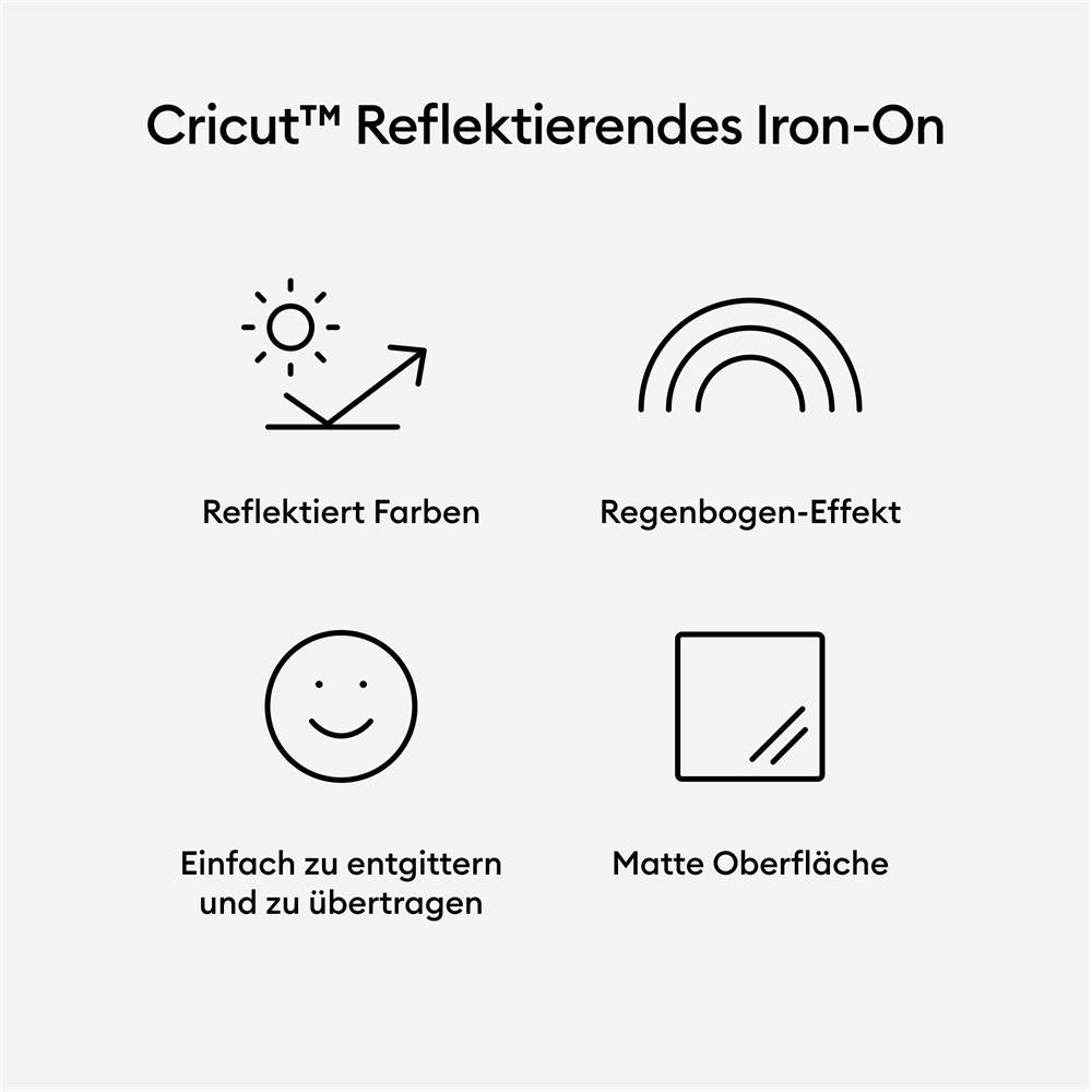 Cricut reflektierendes Iron-On in Regenbogen 1 Rolle 30,5x48,2cm