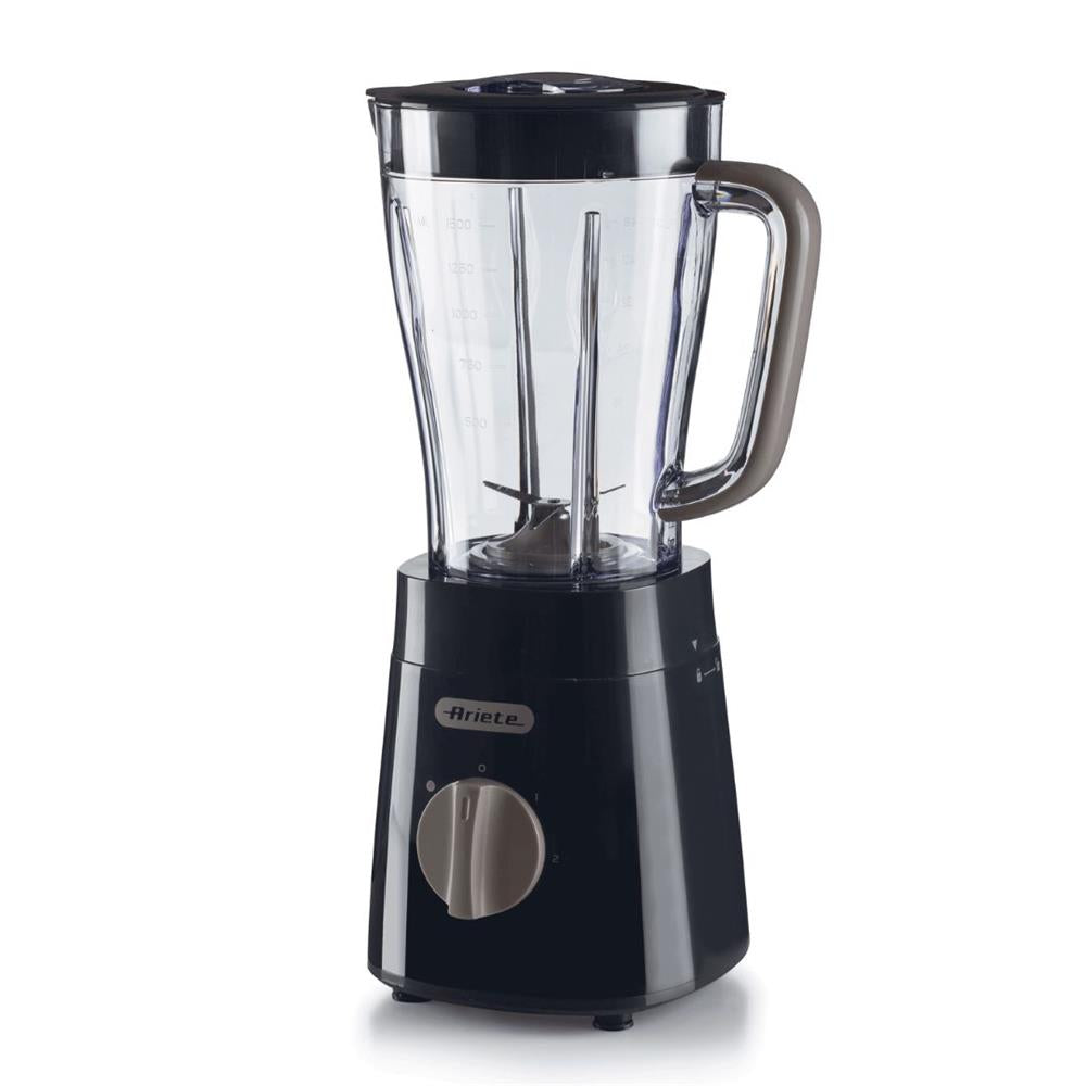 Ariete Breakfast Standmixer, Dunkelgrau, 1,5L Mixer mit Ice Crush Funktion, Klassisches Design