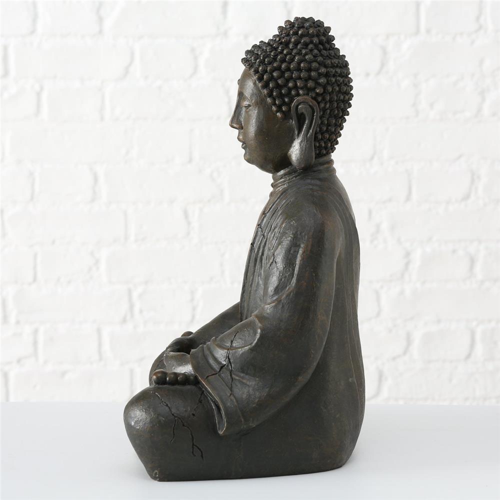BOLTZE Figur Buddha Kunststoff Braun H50 cm Outdoor