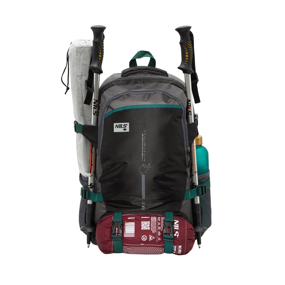 NILS CAMP Trekkingrucksack Range 45L Schwarz - Outdoor Rucksack Wandern Camping