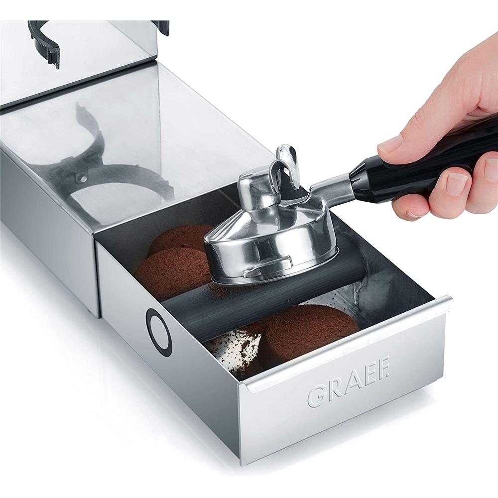 GRAEF Elektrische Kaffeemühle CM850 Edelstahl integrierte Sudschublade Espressomühle