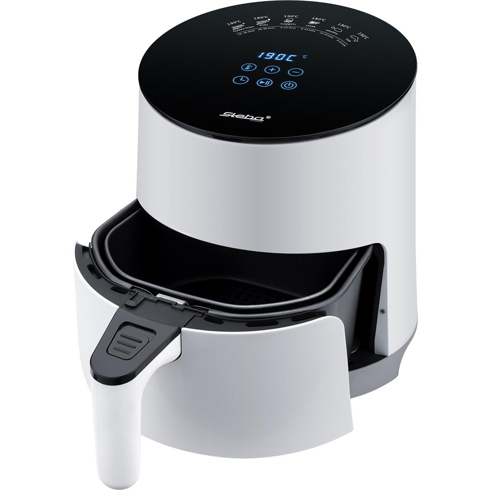 Steba Heißluft Fritteuse HF 1000 Touch Display Reisefritteuse Weiß/Schwarz