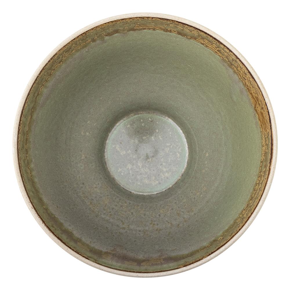 Bloomingville Lee Schale mit Deckel, 3,1 Liter, aus Steingut mit Bambusdeckel