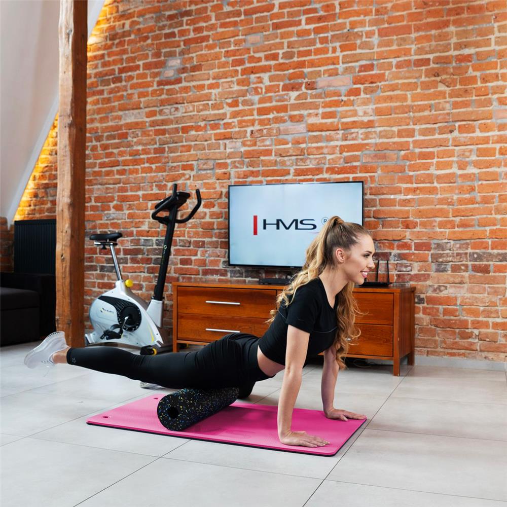 Fitnessmatte 120x60 cm 20 mm Rosa/Schwarz | HMS Premium MFK02