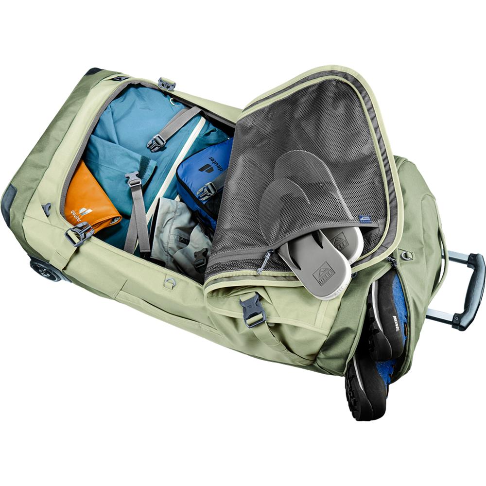 deuter Duffel Pro Movo 90, Reisetrolley, mineral-grove (grün), Rollkoffer mit 2 Rädern