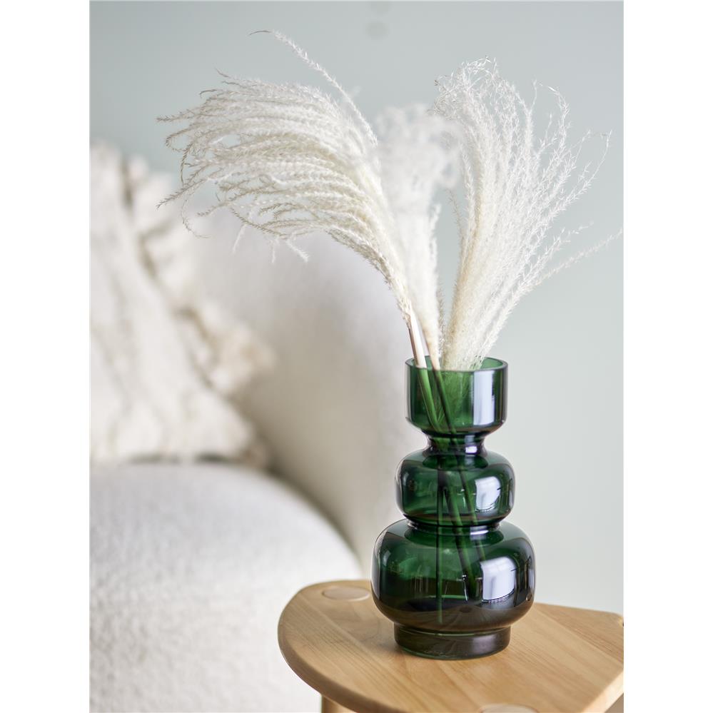 Bloomingville Johnson Vase Grün Glas 14,5 x 25 cm Blumenvase Dekovase Dänisches Design