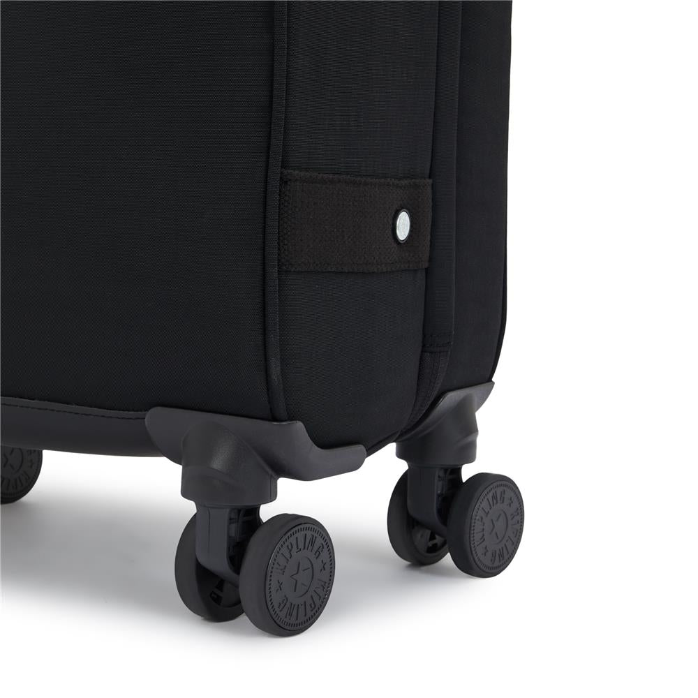 Kipling SPONTANEOUS S, Kleiner Reisekoffer, Black Noir (schwarz), 37,5L, Handgepäck, 4-Rollen