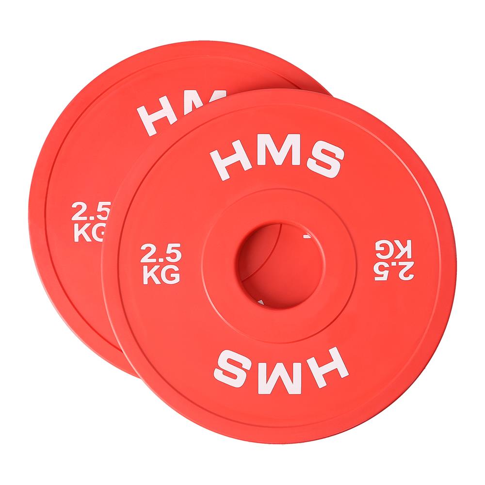 Hantelscheibe 2,5 kg Gummiert 50 mm, 2 Stück | HMS CBRS25